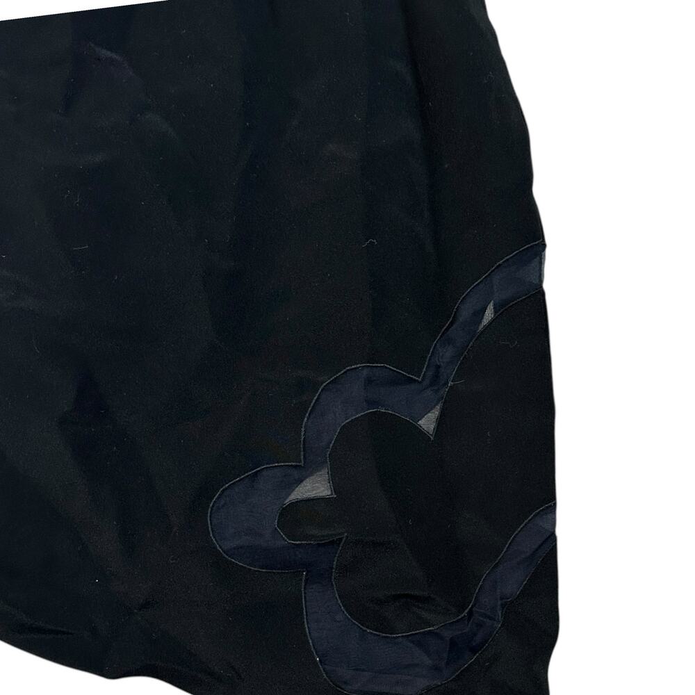 Raniero Gattinoni Black Skirt in Small Vintage 90s Italian Cutout Asymmetrical - Picture 6 of 7